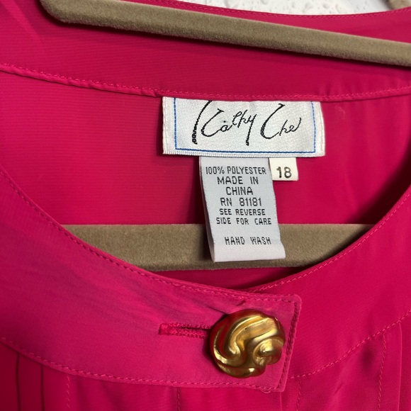 Oversized vintage hot pink midi dress (with tag) - Picture 5 of 7